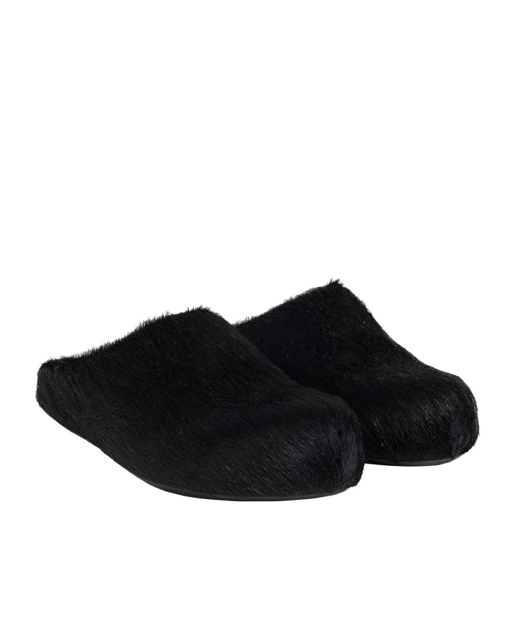 Marni Black Solid Color Mules