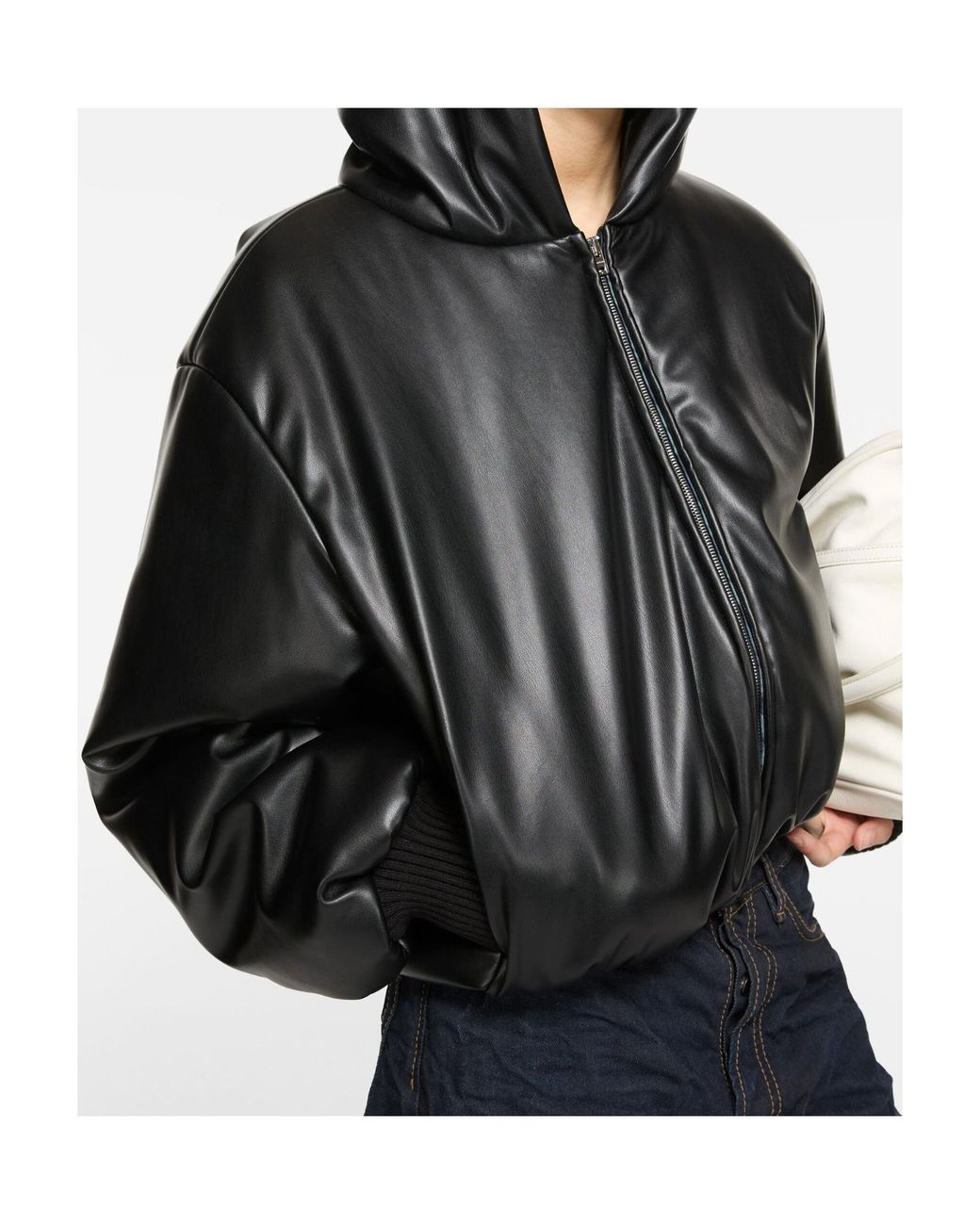 Acne Black Hooded Puffer Jacket