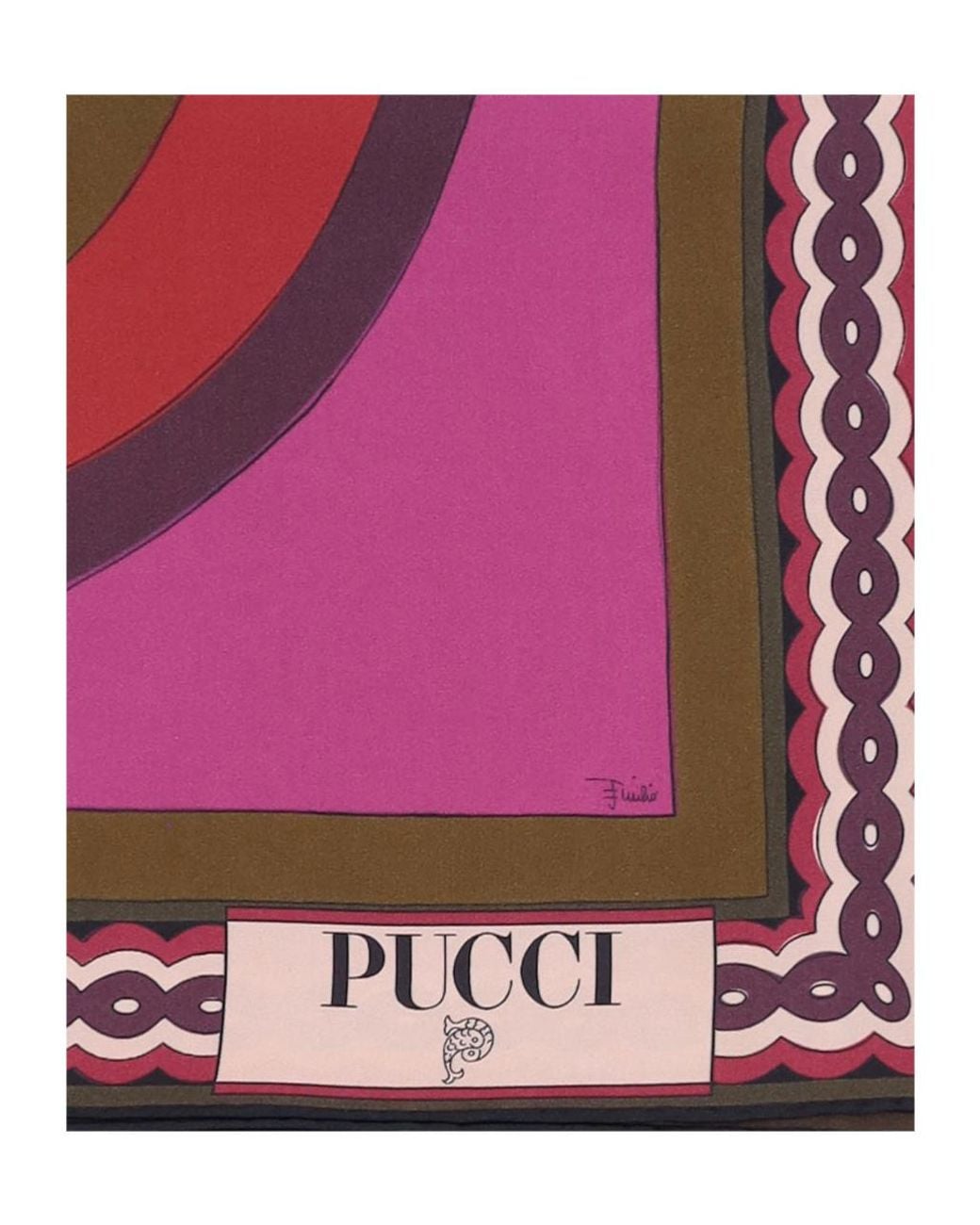 Emilio Pucci Purple Pucci Graphic Print Silk Scarf