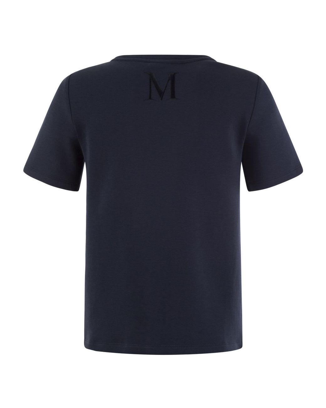 Max Mara Blue Fianco Scuba Jersey T Shirt With Logo