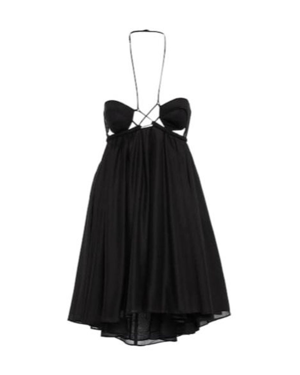 Nensi Dojaka Black Cutout Minidress