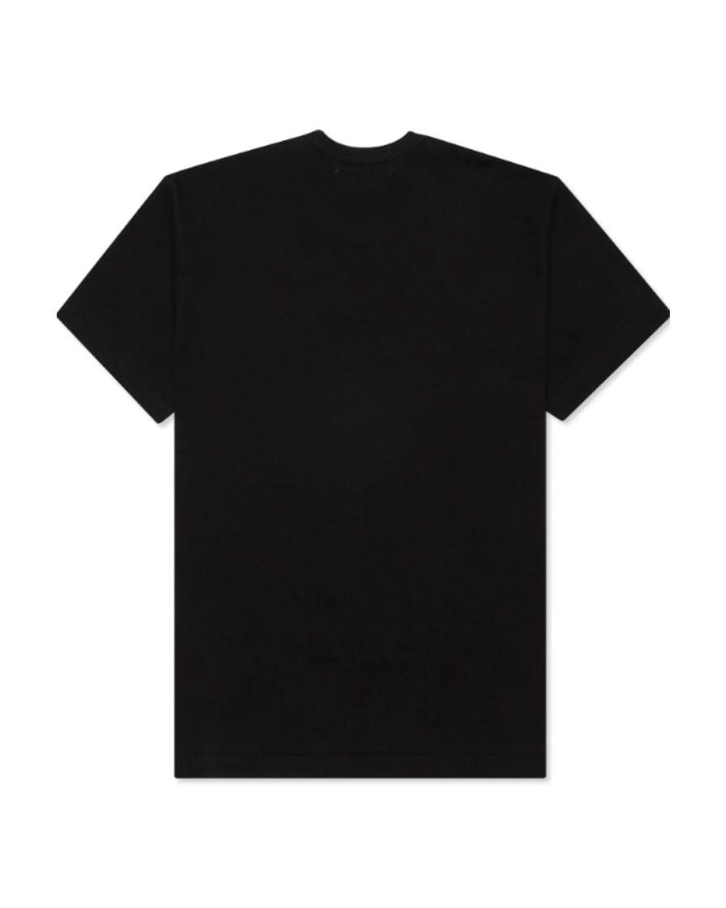 COMME DES GARÇONS PLAY Black Logo-Embroidered Crew Neck T-Shirt for men