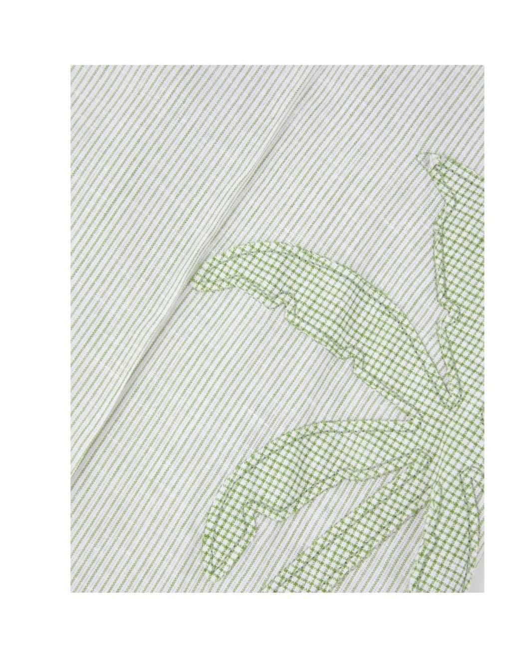 Maison Labiche White Palm-Patch Pinstriped Shorts