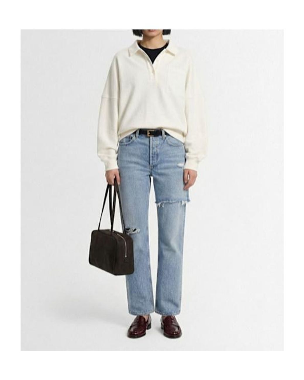 Agolde Blue Amryn Mid-Rise Straight Leg Jeans