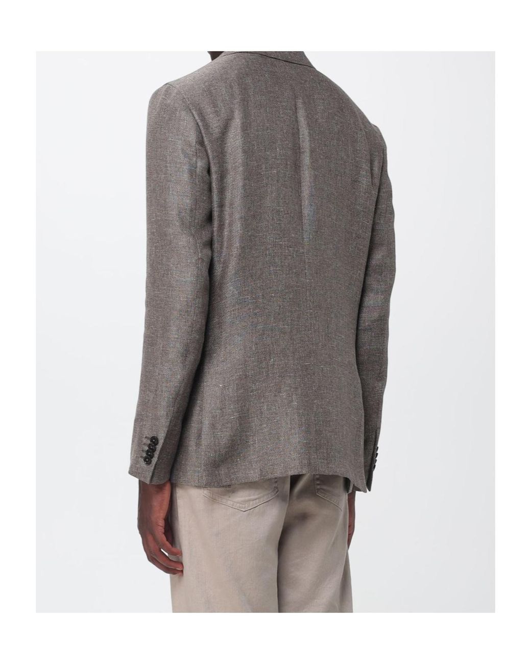 Zegna Gray Single-Breasted Blazer for men