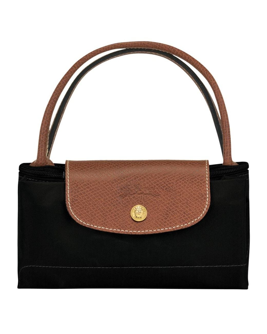 Longchamp Black Le Pliage S Top Handle Bag