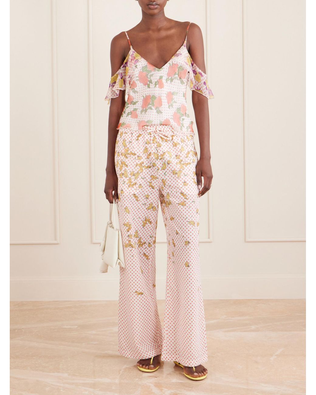Donde Esteban Pink Printed Chiffon Top
