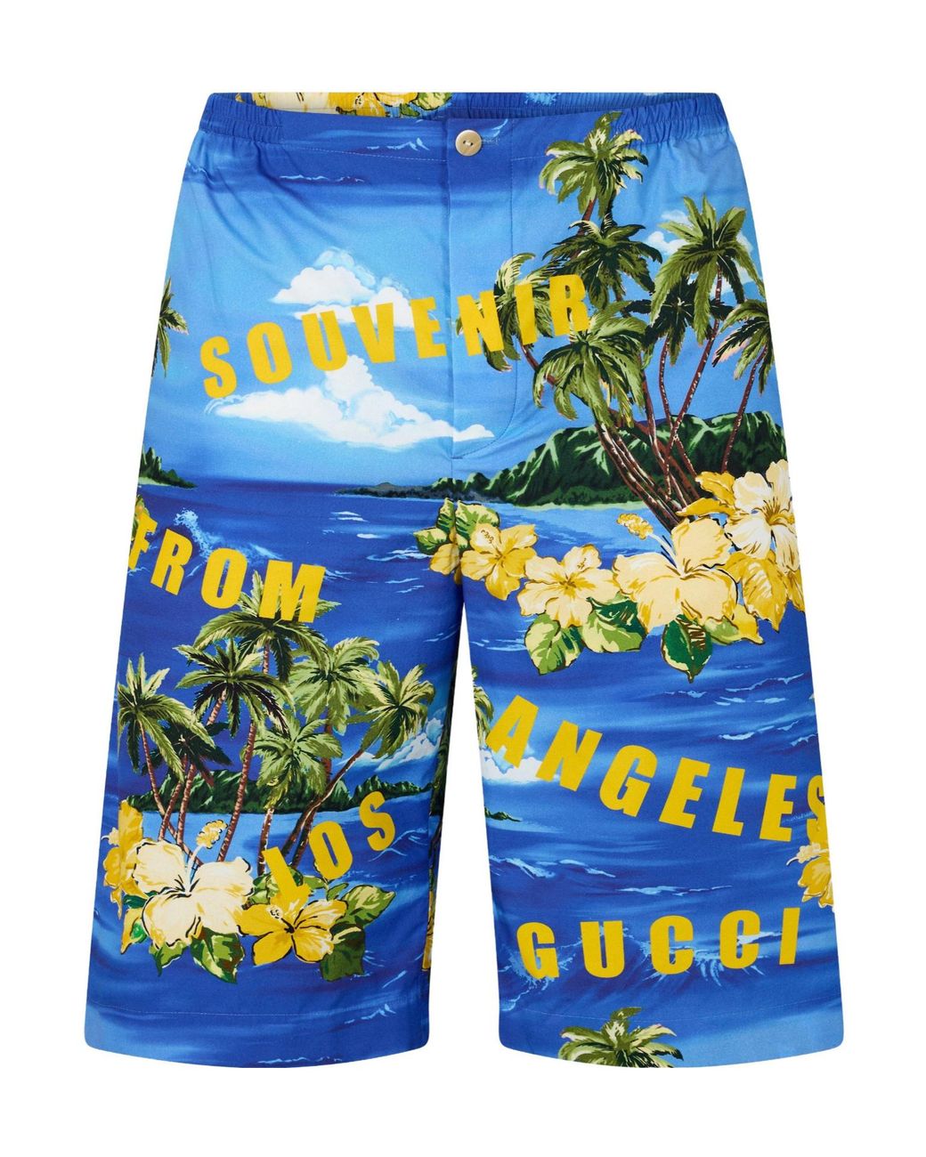 Gucci Blue Printed Shorts for men