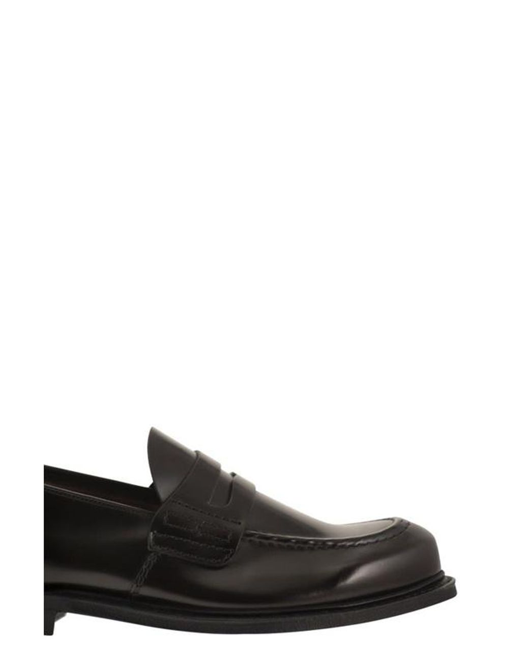 Church's Black Leather Loafer With Classic Penny Strap for men
