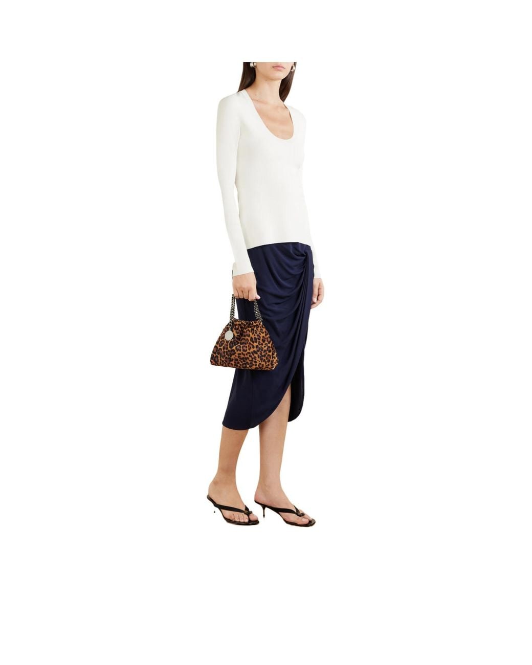Stella McCartney Brown Falabella Mini Drawstring Bag