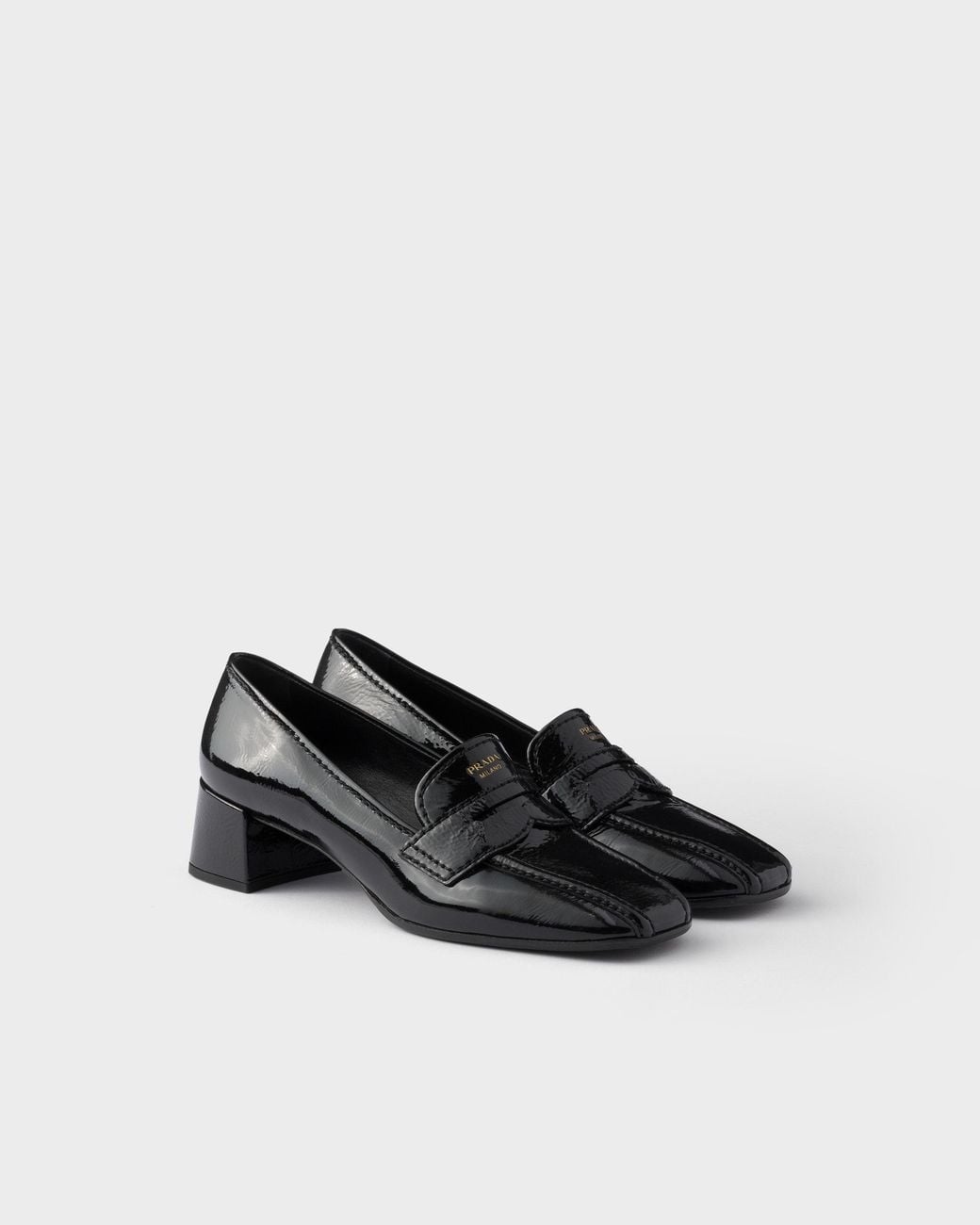 Prada Black Patent Leather Loafers