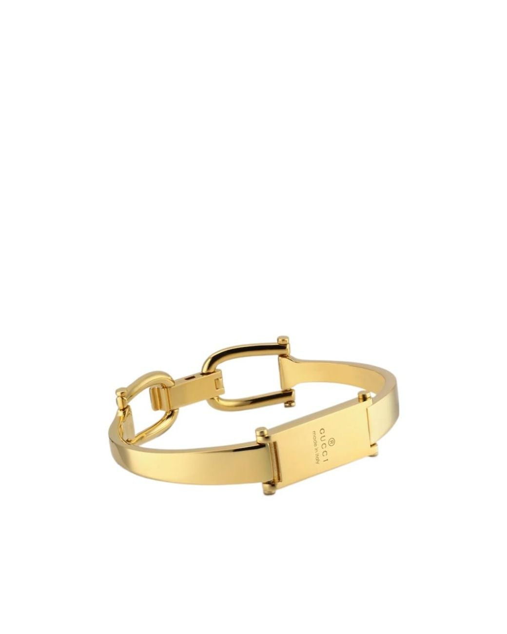 Gucci Metallic Stirrup Motif Bangle Bracelet for men