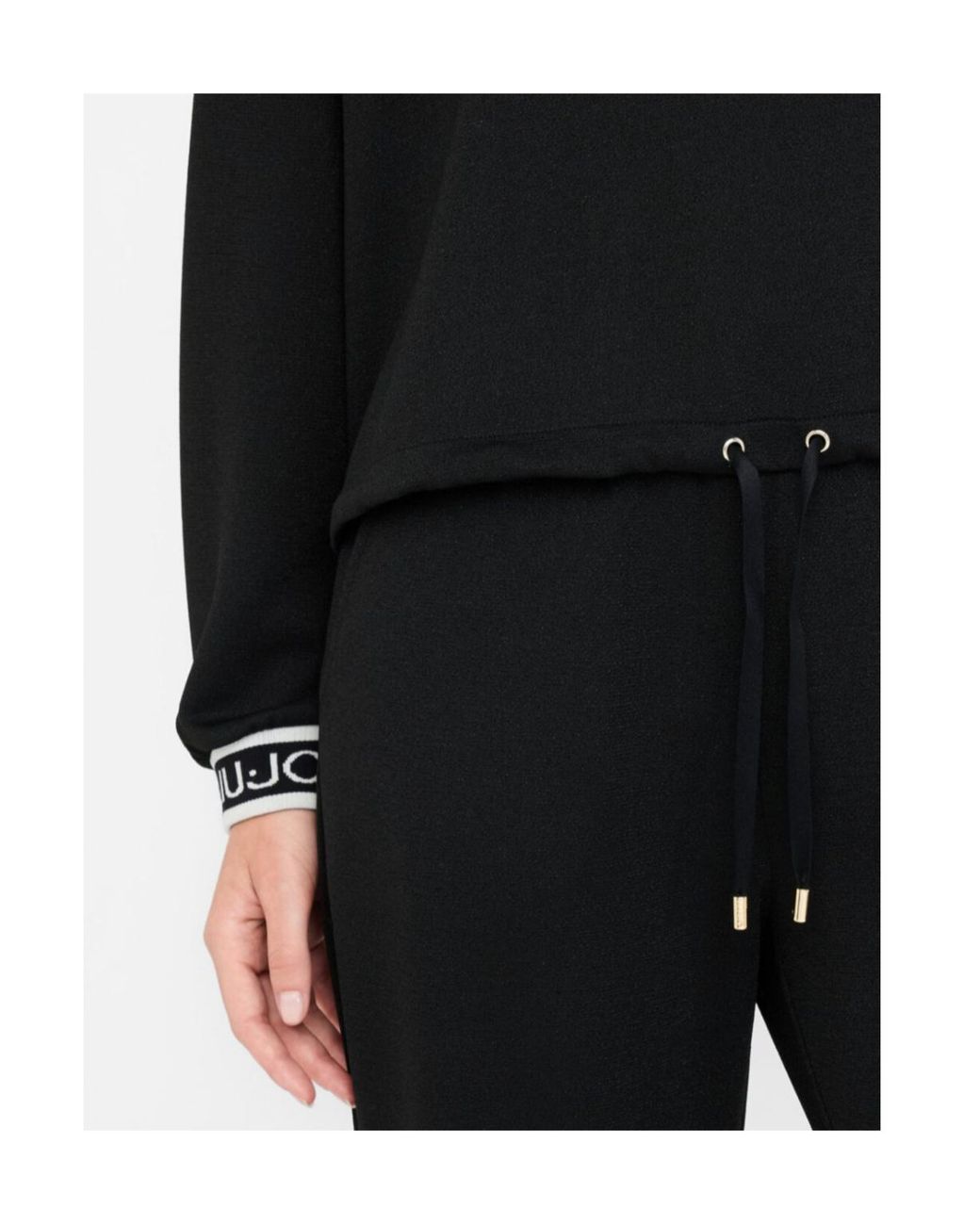 Liu Jo Black Drawstring-Fastening Sweater