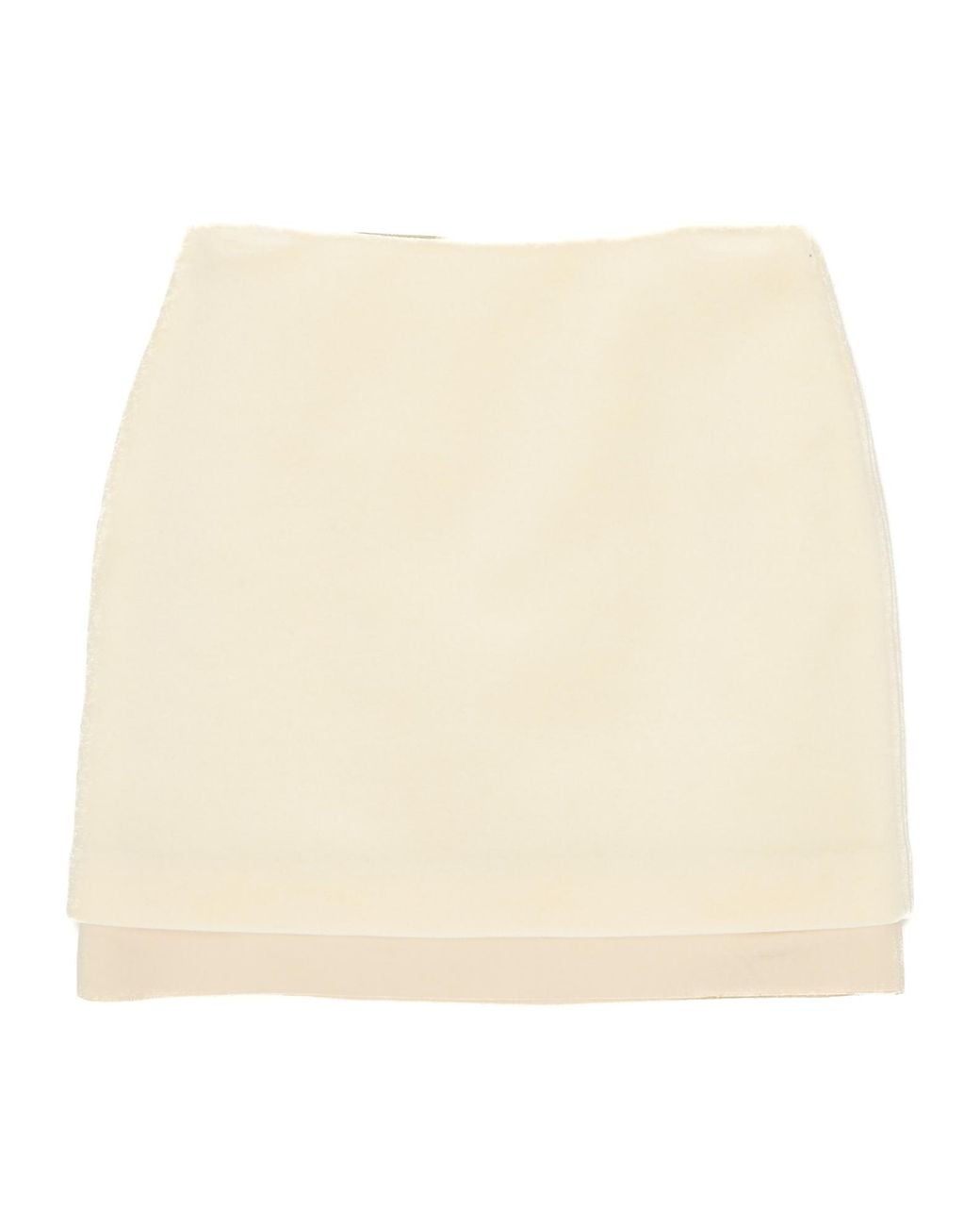 Jil Sander Natural Layered High Waist Mini Skirt