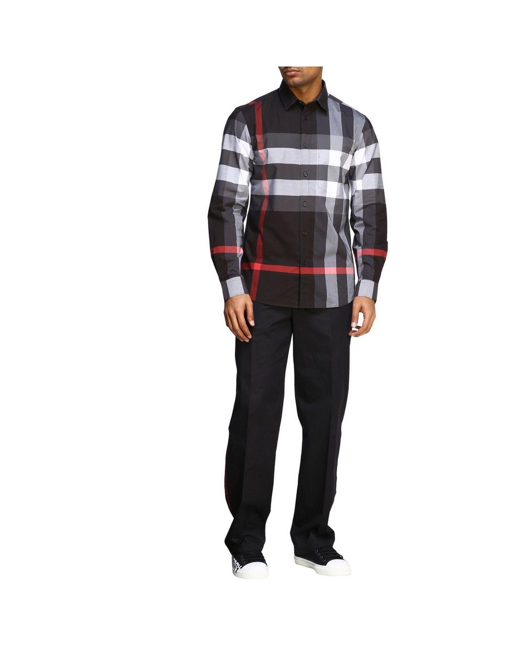 Burberry Black Checkered Shirt for men