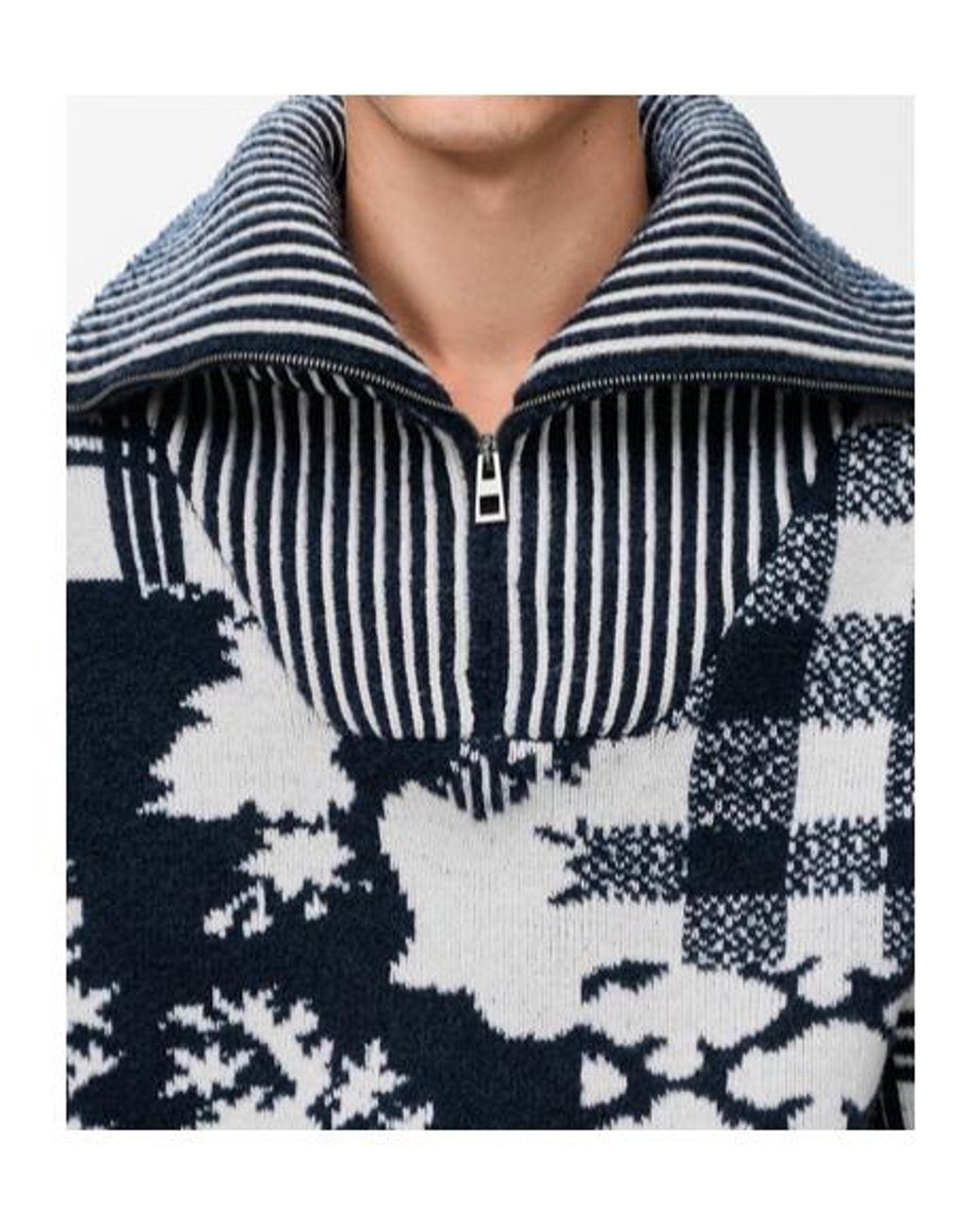 Loewe Blue Cosima Von Bonin Patchwork Knitted Sweater for men
