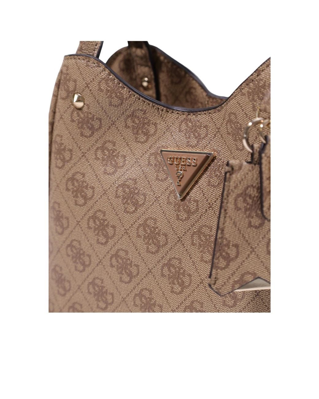 Guess Brown Logo-Pattern Tote Bag