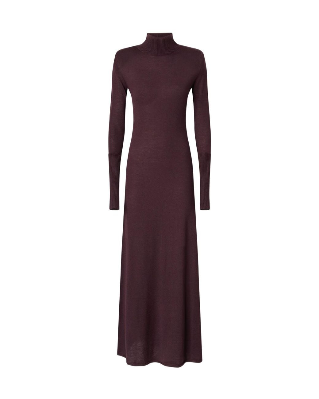 Pinko Purple Turtleneck Maxi Dress
