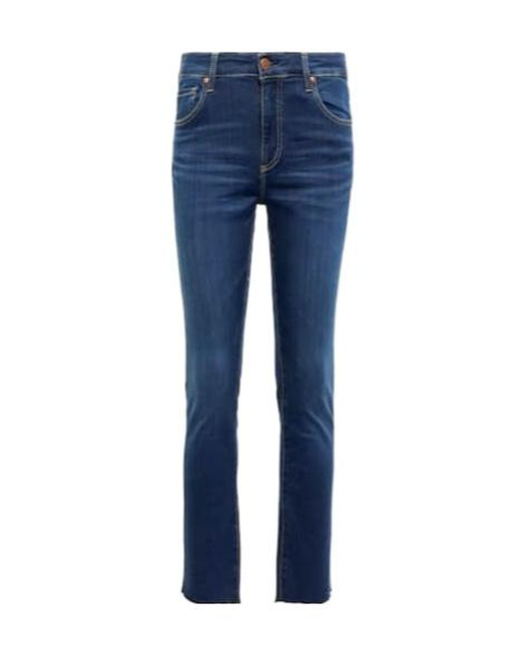 AG Jeans Blue Mari High-Rise Skinny Jeans