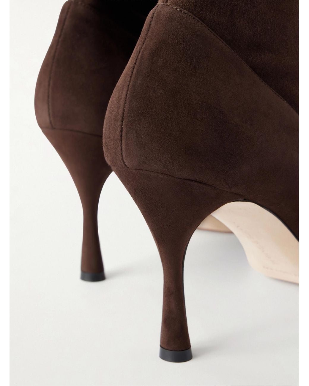 Manolo Blahnik Brown Suede Knee-High Boots
