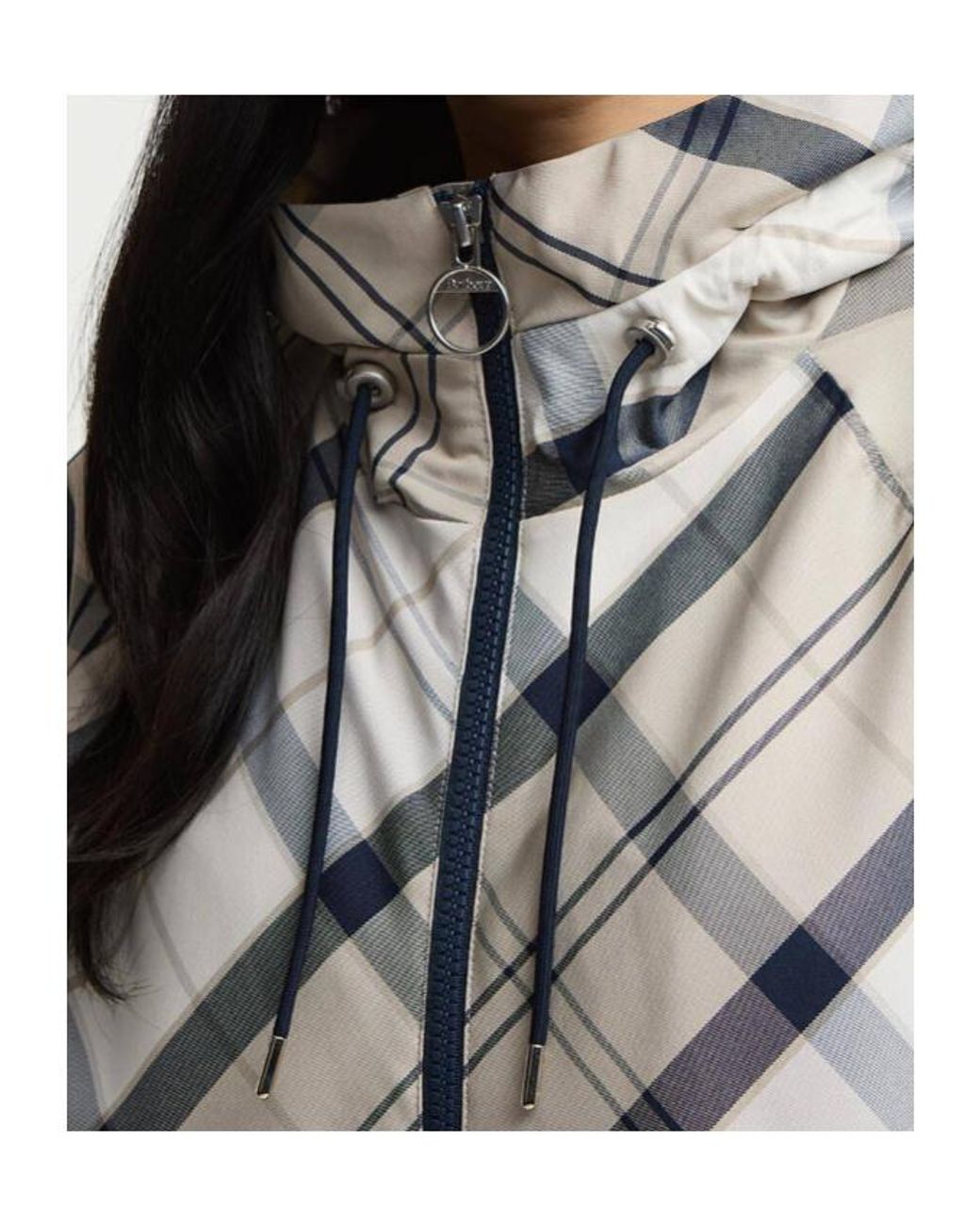 Barbour Metallic Kinsale Tartan Showerproof Cape
