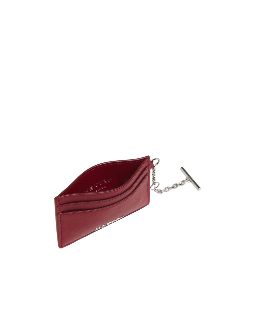McQueen Red Sling Logo Plaque Card Holder