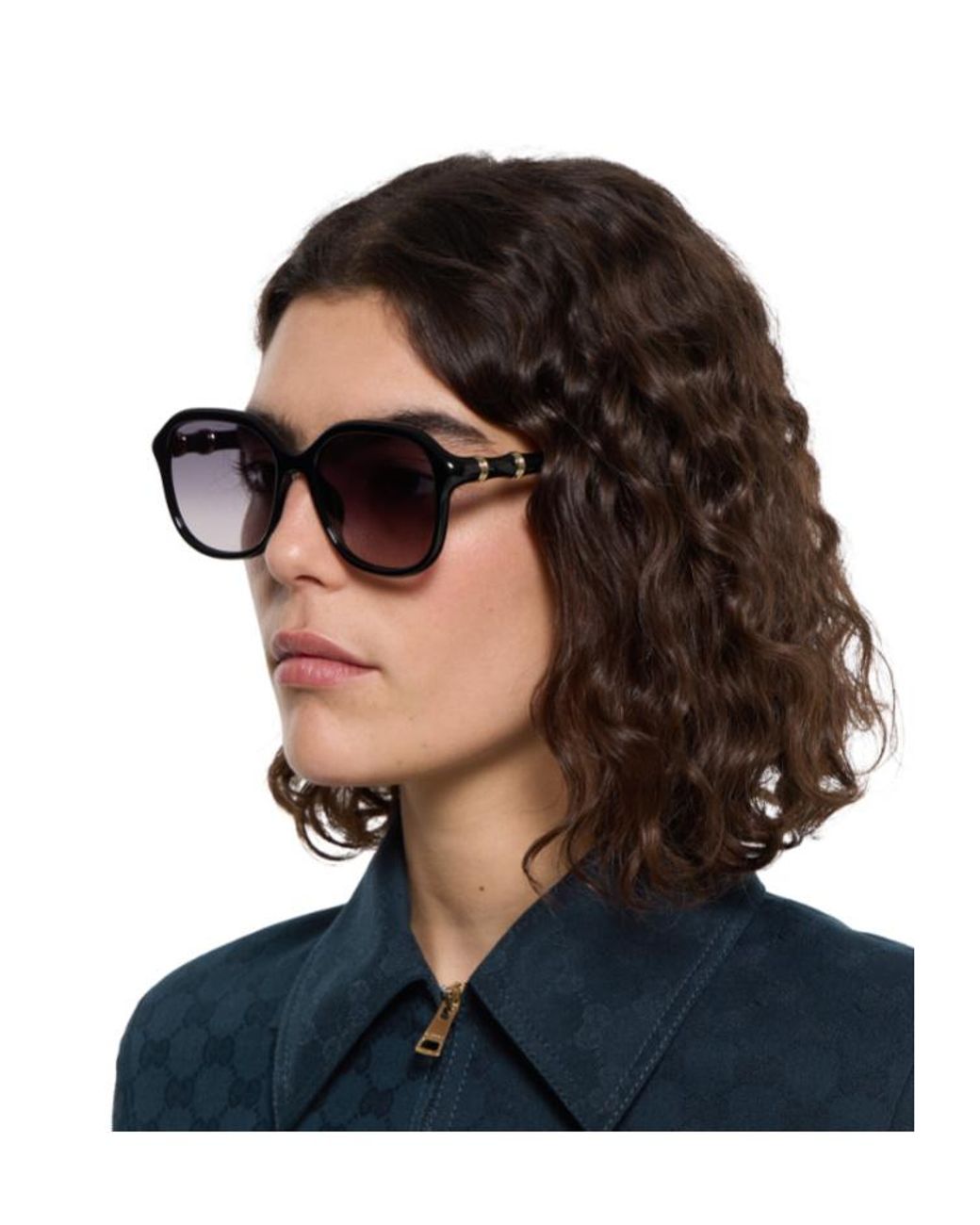 Gucci White Round-Frame Sunglasses for men