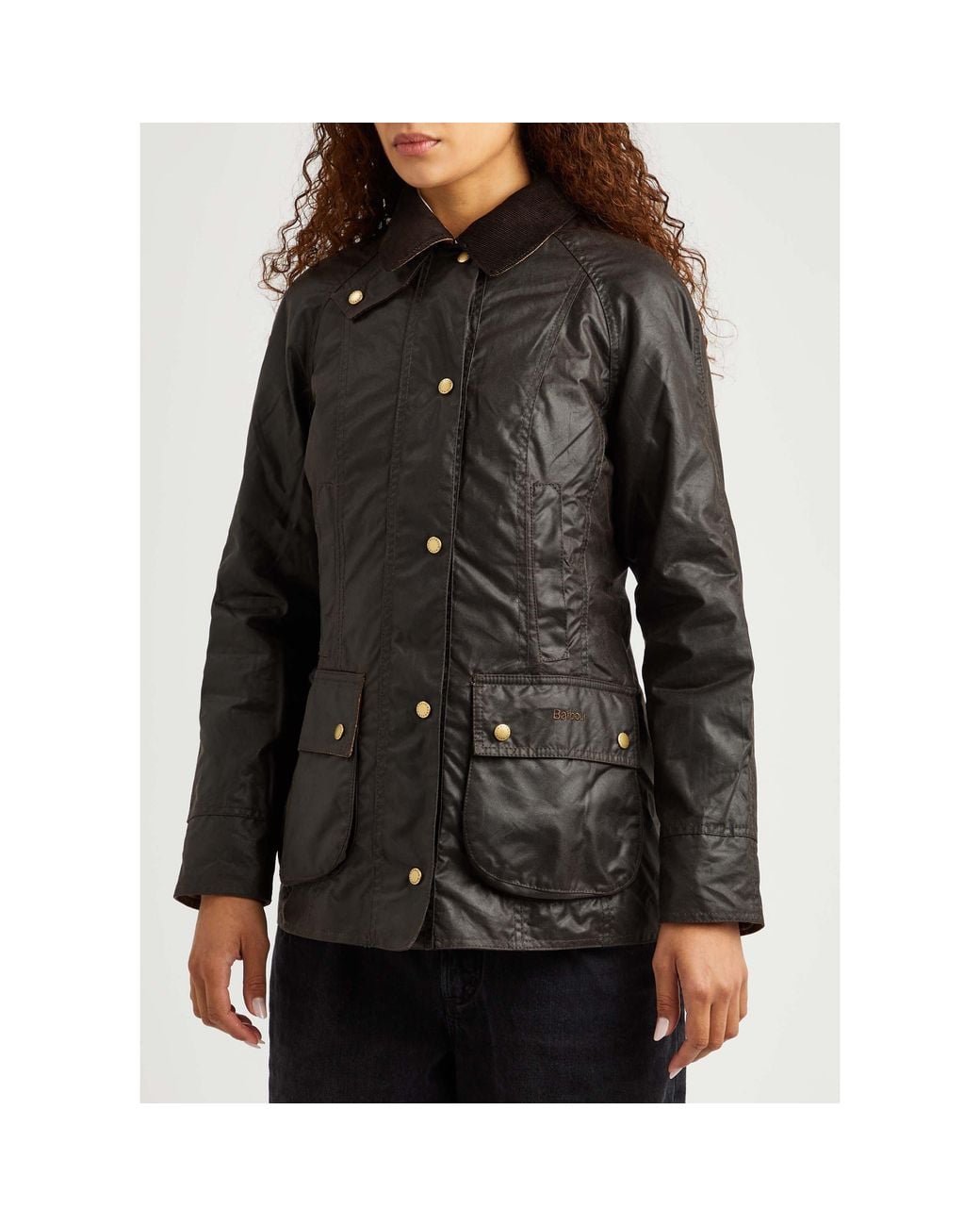 Barbour Black Slim Fit Wax Jacket