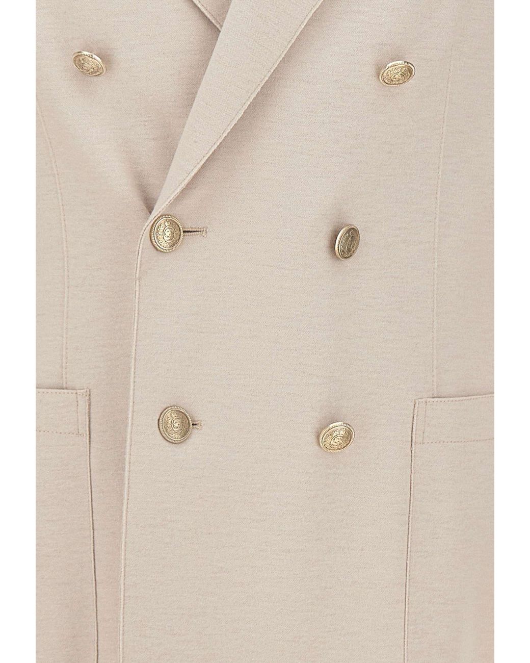 Eleventy Natural Double-Breasted Peak-Lapel Blazer for men