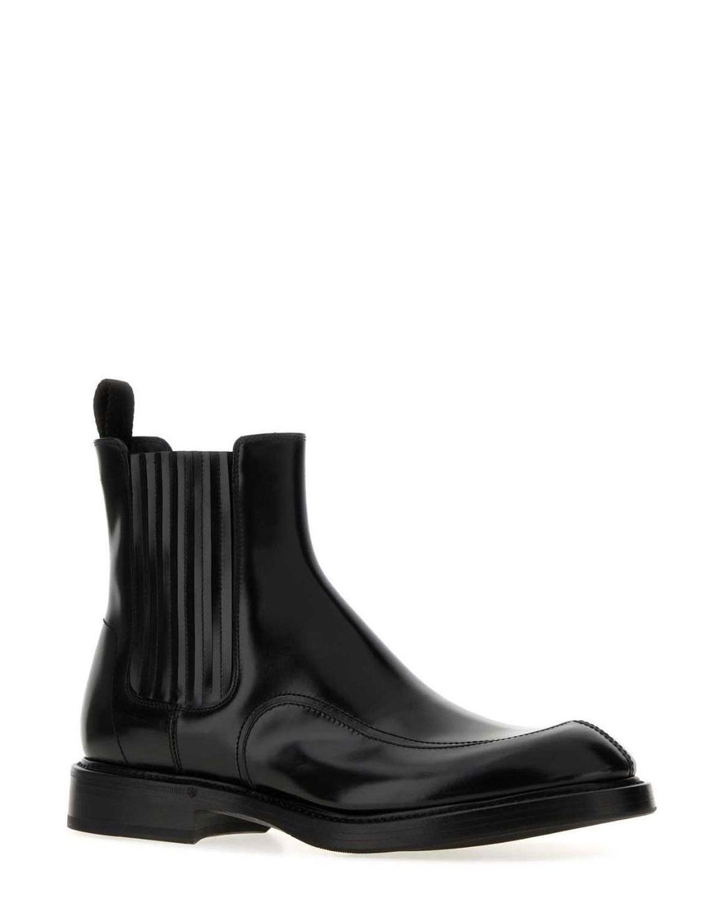 Dolce & Gabbana Black Vit Brush Ankle Boots for men
