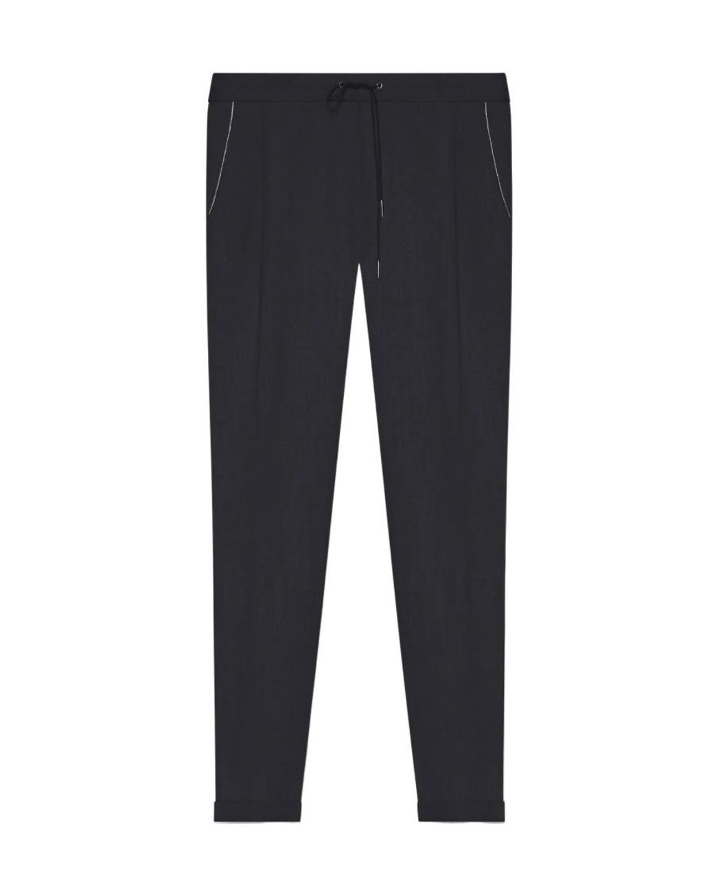 Fabiana Filippi Blue Drawstring Lacing Casual Pants