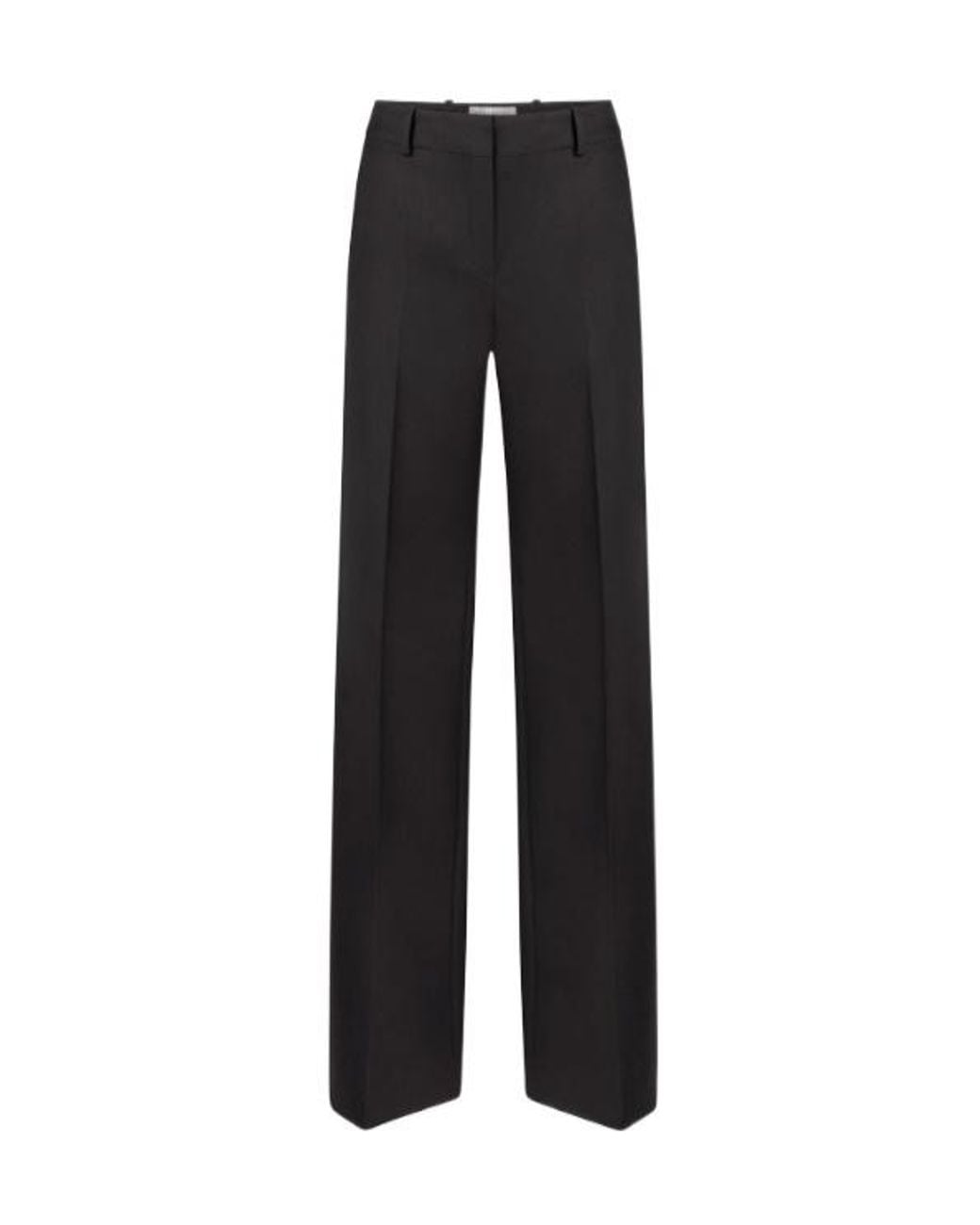 Nina Ricci Black Wide Leg Gabardine Pants