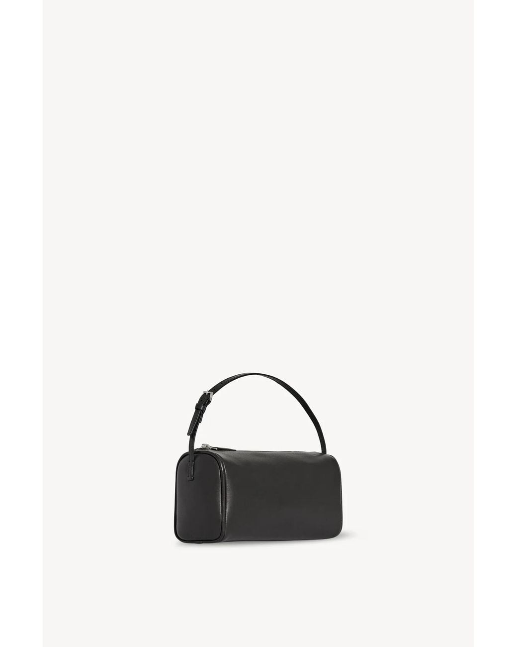 The Row Black Zip-Up Leather Tote Bag