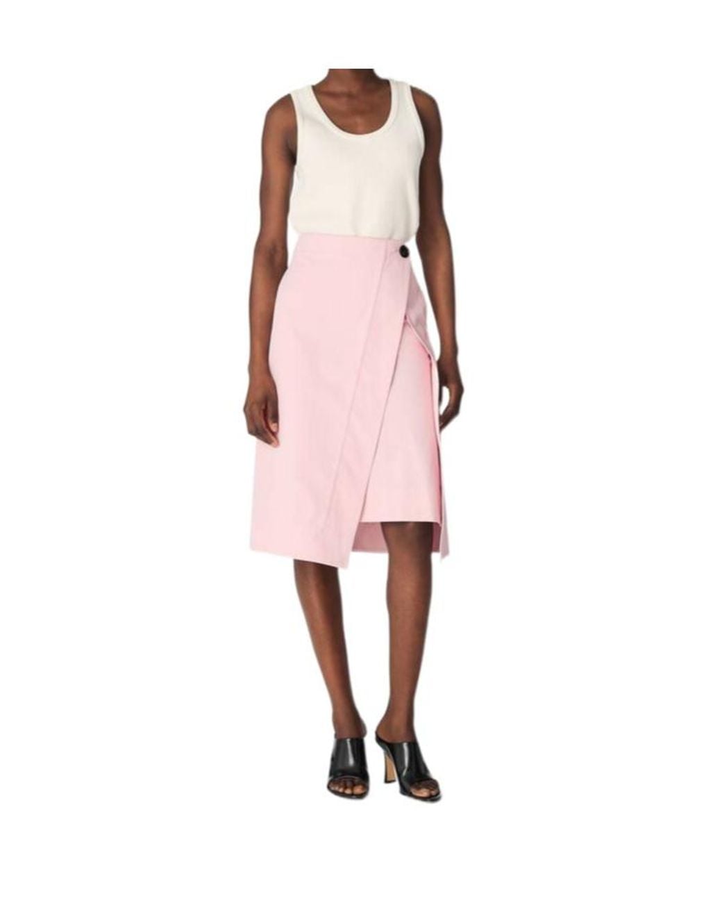 Bottega Veneta Pink Cotton Wrap Skirt