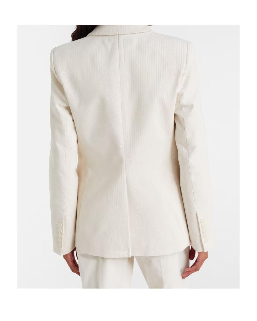 Nili Lotan Natural Single-Breasted Suit Jacket