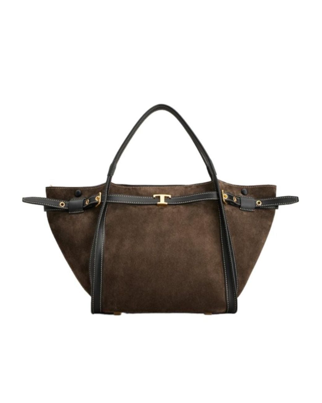 Tod's Brown Tim Small Suede Tote Bag