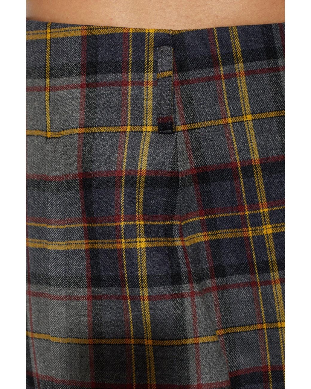 Etro Black Checked Pleated Pants