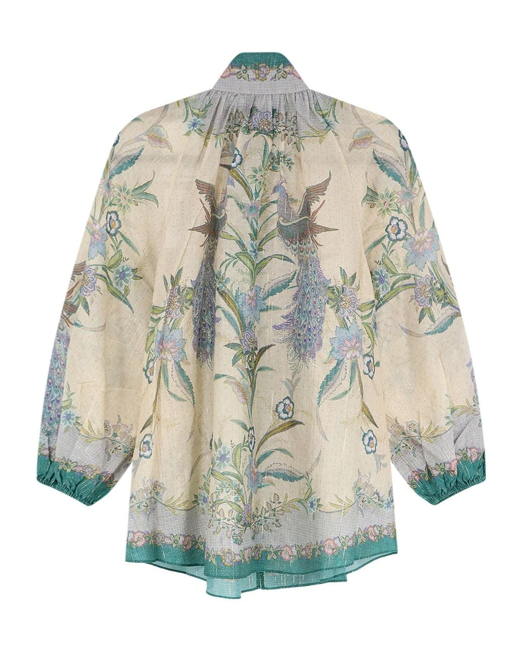 Zimmermann Multicolor Jewel Button Printed Top