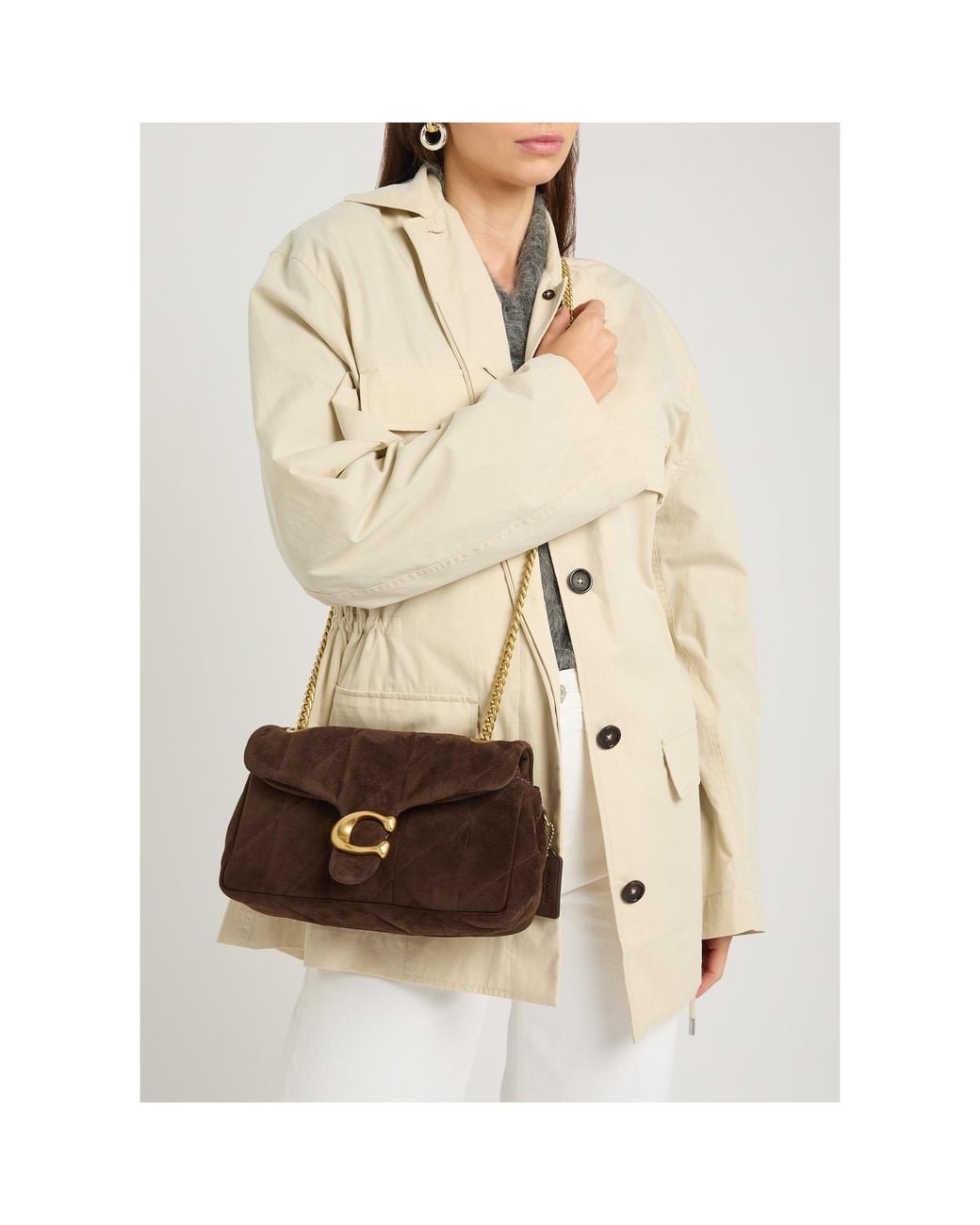 COACH Brown Simple Single-Shoulder Bag