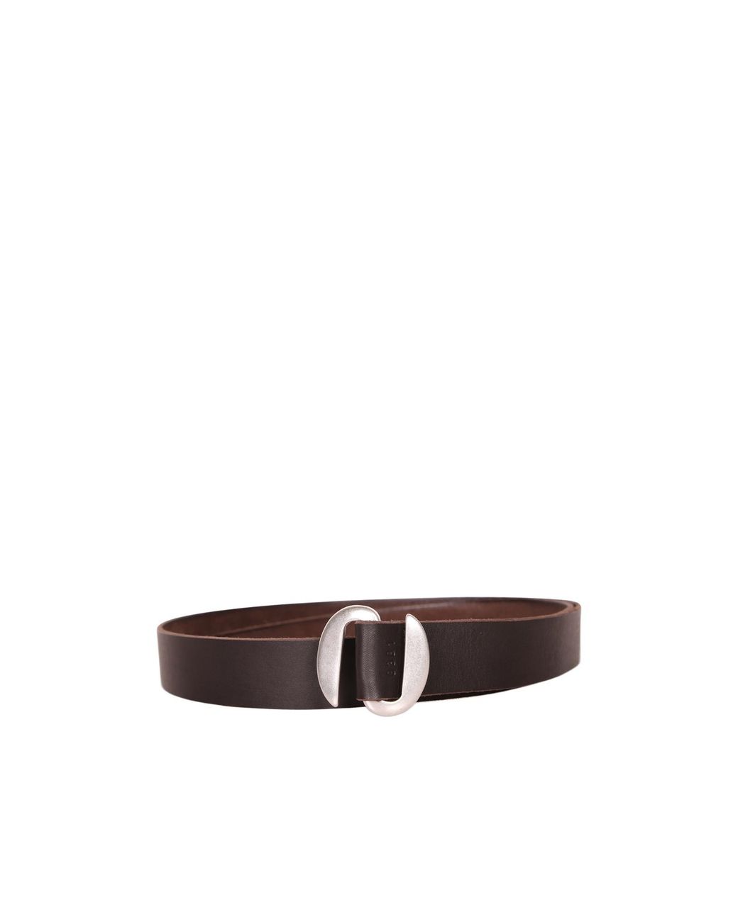 Orciani White Rounded Buckle Belt for men