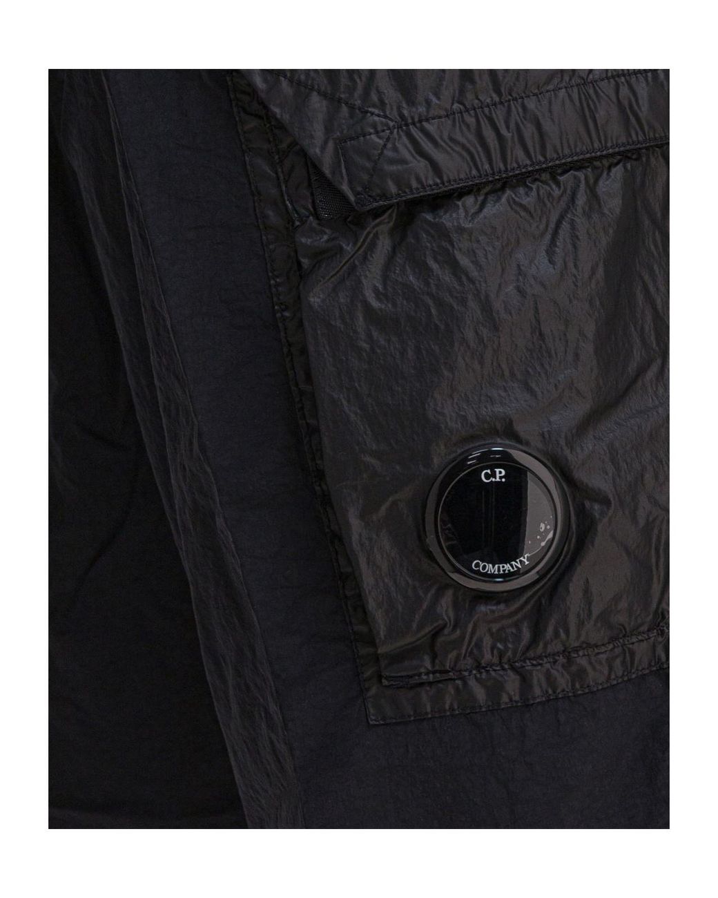 C P Company Blue Logo Plaque Cargo Swim Shorts for men