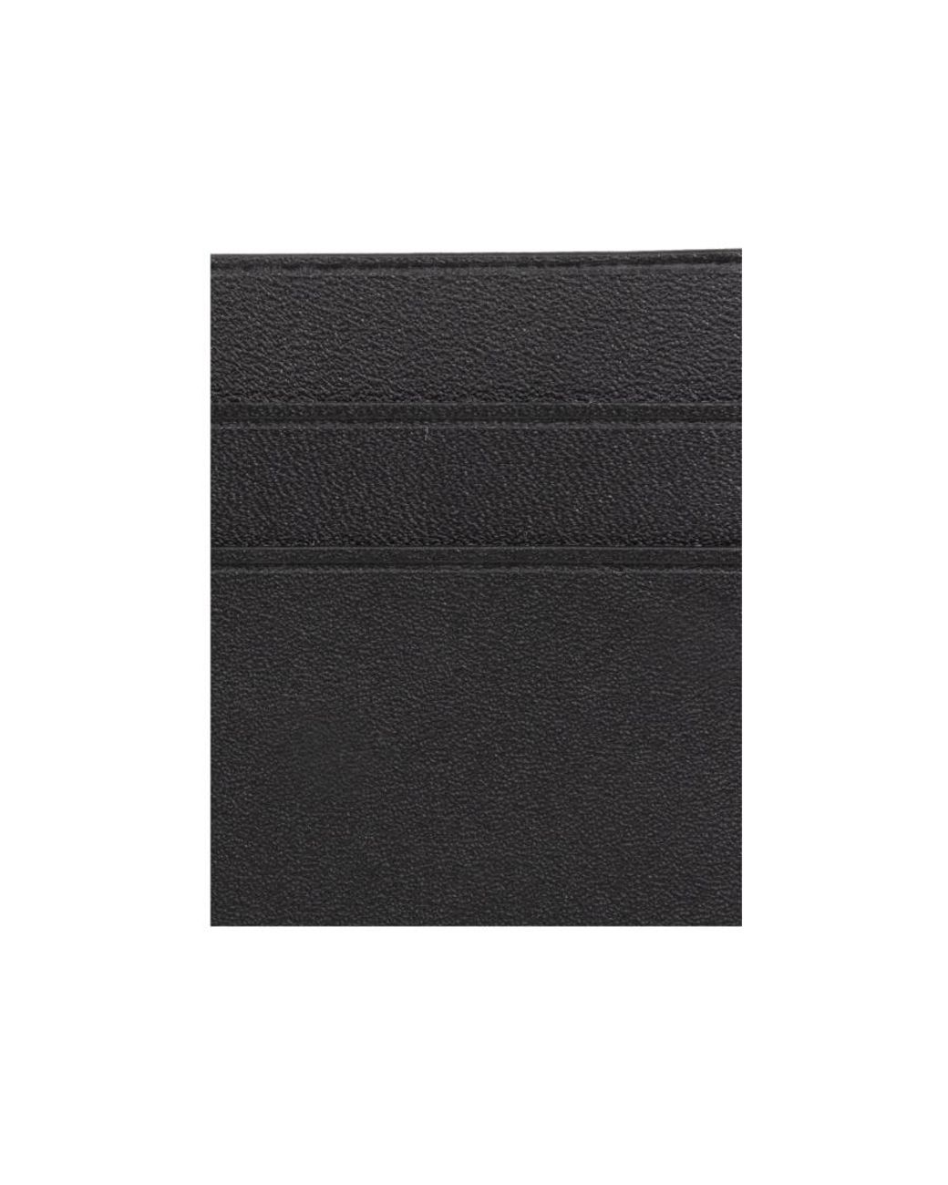 Jil Sander Black Logo Embossed Card Holder
