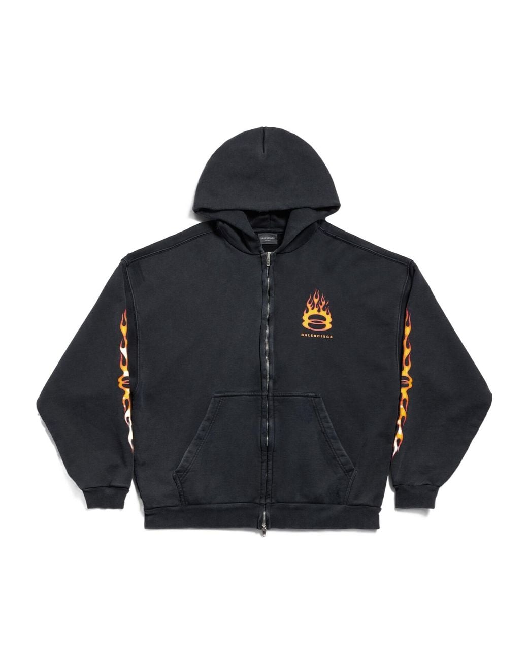 Balenciaga Blue Burning Unity Zipped Hoodie for men