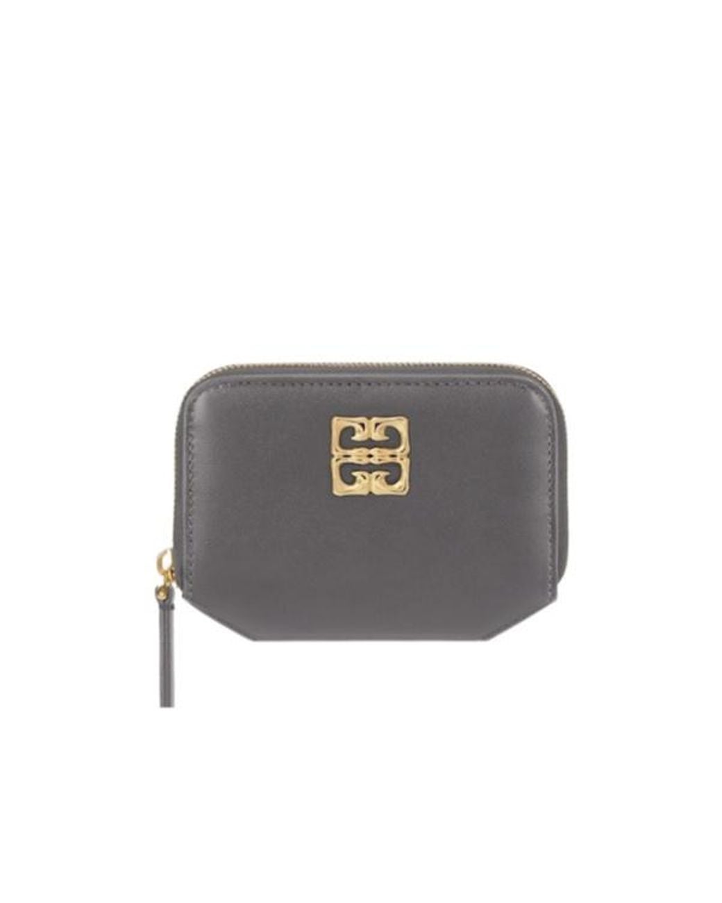Givenchy Gray Liquid Box Zip Wallet