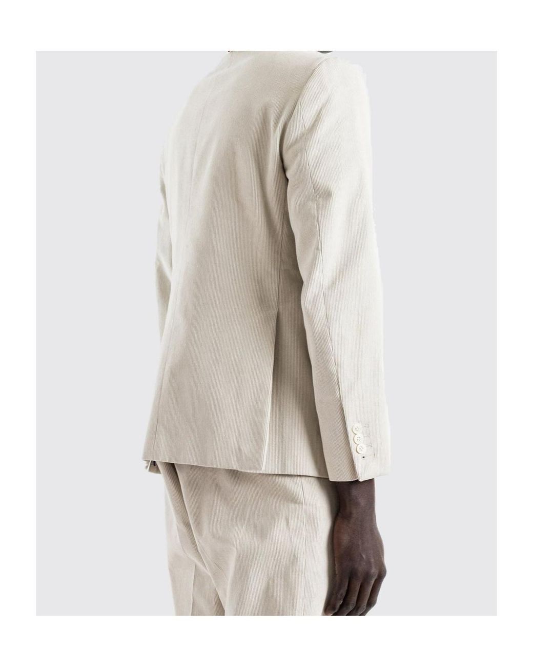 Thom Browne Natural Single-Breasted Corduroy Blazer for men
