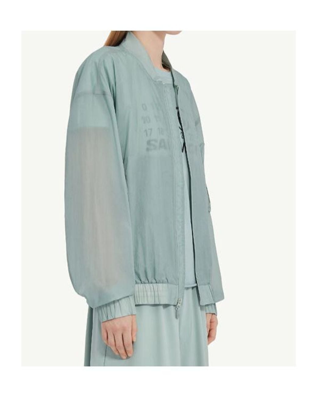 MM6 MAISON MARGIELA X SALOMON Blue Numbers-Printed Zipped Bomber Jacket
