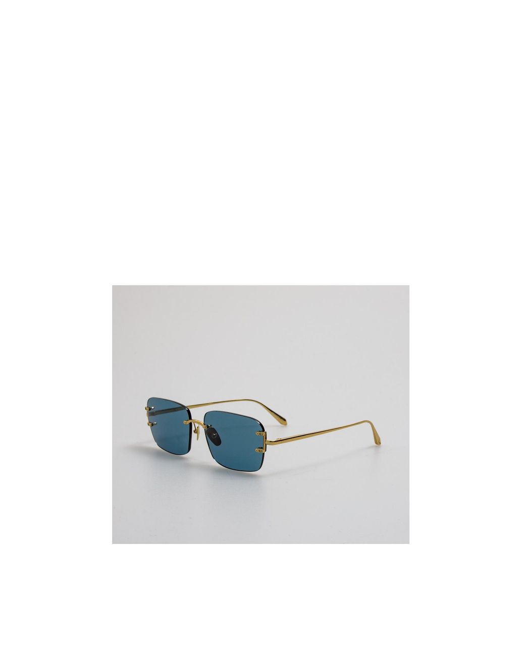 Linda Farrow Blue Sasha Rectangle Frame Sunglasses for men