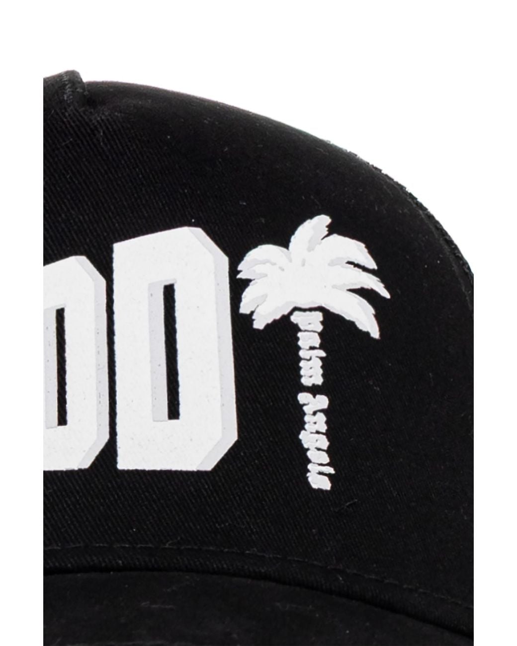 Palm Angels Black Baseball Cap With A Brim for men