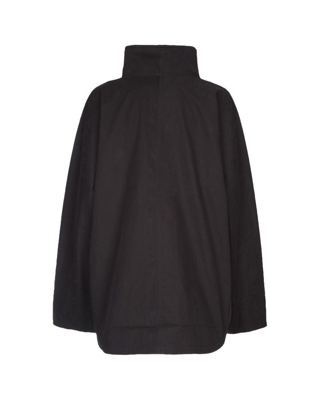 Totême  Black Totême Stand-Collar Snap-Front Jacket