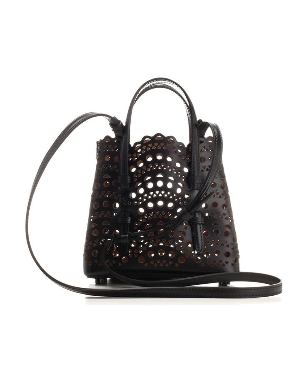 Alaïa Black Alaïa Mina 16 Small Top Handle Bag